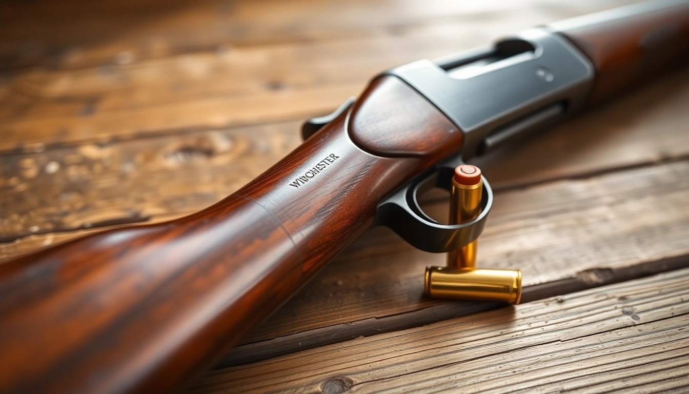 The 32WIN cartridge in a classic Winchester rifle, showcasing firearm details and vintage appeal for enthusiasts.