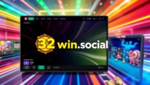 Engaging visuals of https://32win.social/ with lively casino, sports, and lottery games inviting users to experience top-tier online entertainment.
