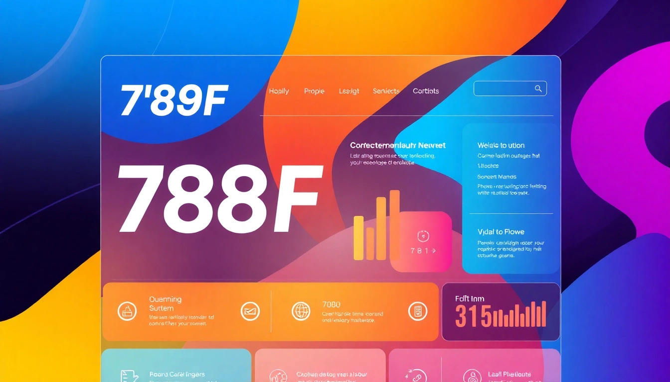 789F logo displayed on a professional digital screen with vibrant lighting, highlighting brand presence and innovation.