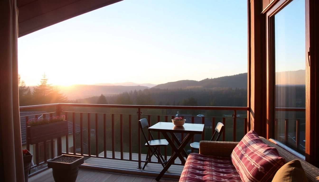 Ferienwohnung in Thüringen offering stunning views over the forest, cozy interior, and natural surroundings, perfect for relaxing vacations.