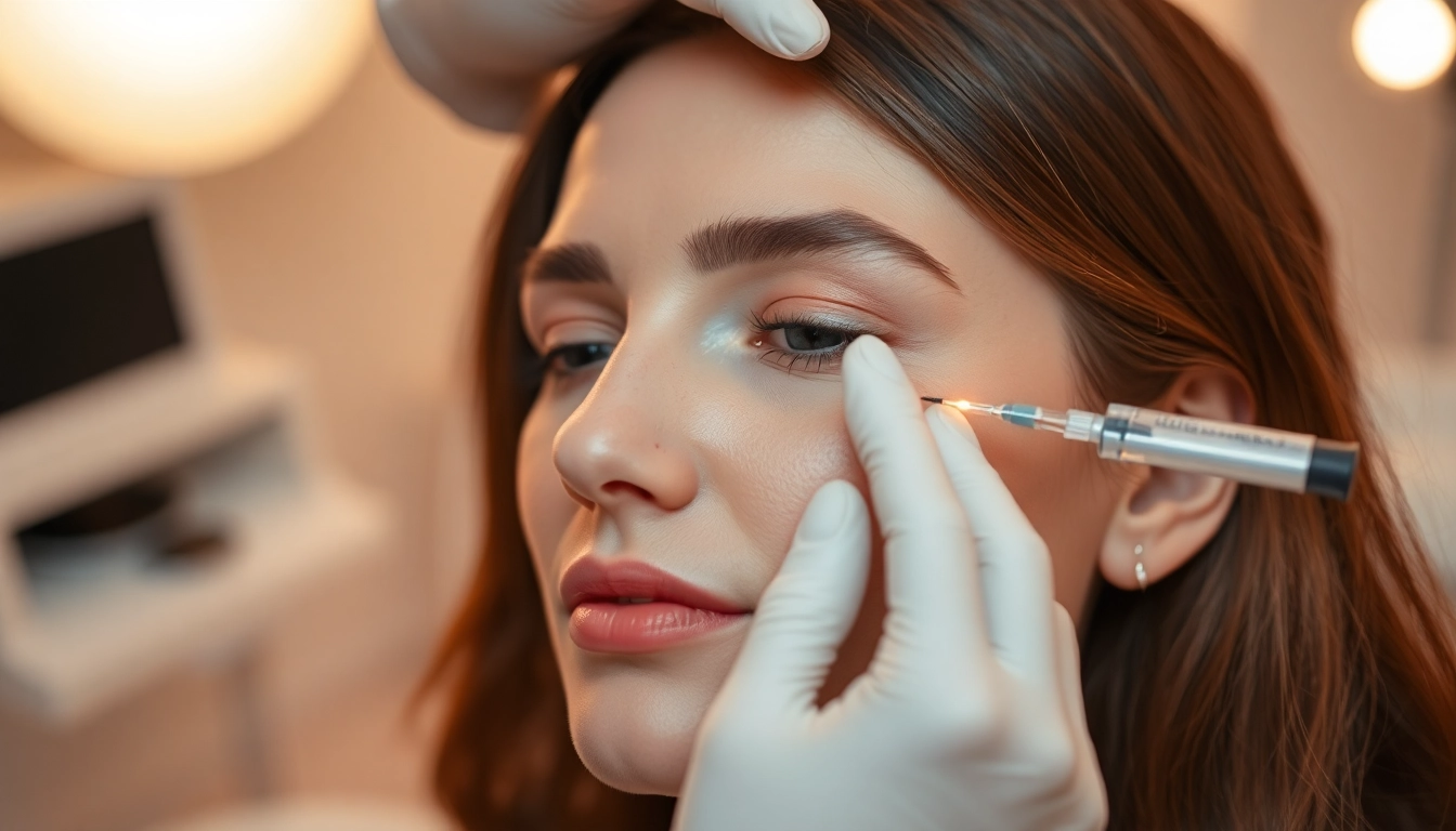 Professionelle Botox Faltenbehandlung in Zürich zeigt eine zufriedene Patientin bei der Behandlung