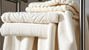 High-quality cotton towels showcasing plush texture and absorbency, perfect for premium hospitality and retail use, emphasizing softness and durability for Australian markets.