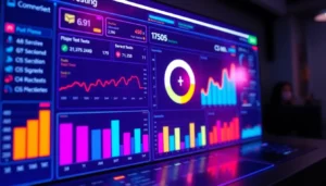 Professional user analyzing cs teste results on a digital testing dashboard for performance