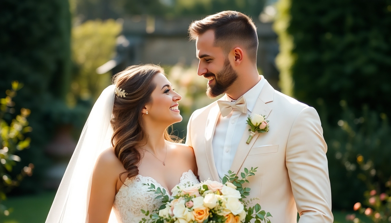 Beautiful couple capturing natural moments during outdoor eskuvoi fotozas for memorable wedding